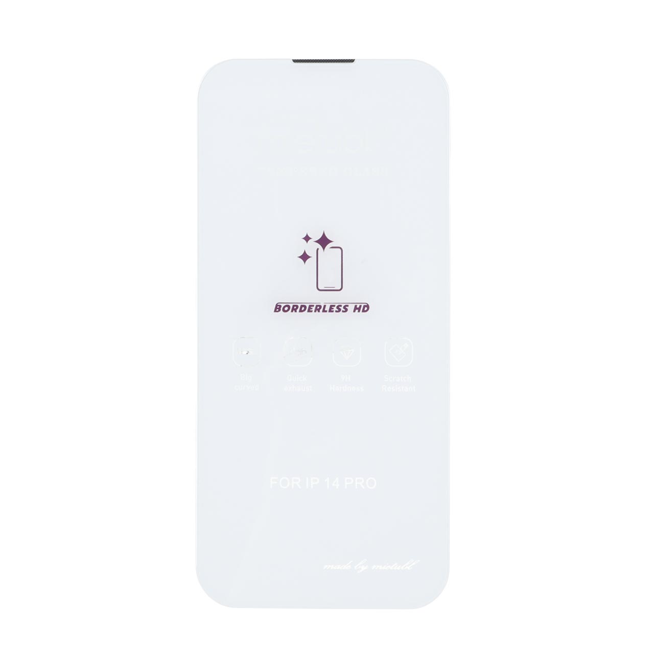 محافظ صفحه نمایش شیشه ای Mietubl 3D Large Arc مدل Apple iPhone 16 / iPhone 15 / iPhone 14 Pro بدون حاشیه - NTC