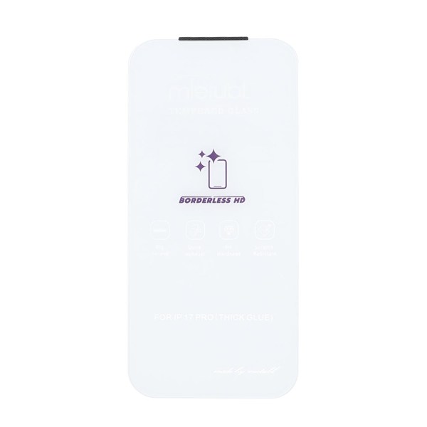 محافظ صفحه نمایش شیشه ای Mietubl 3D Large Arc مدل Apple iPhone 17 Pro بدون حاشیه - NTC