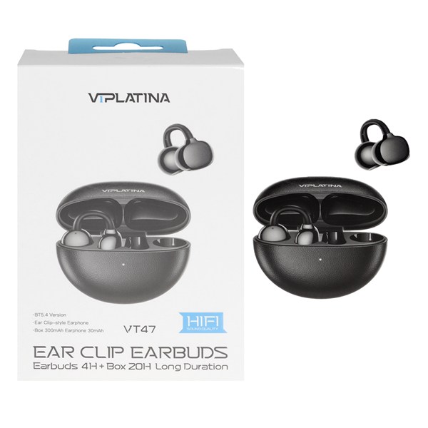 ایرفون بی سیم VIPLATINA مدل VT47 - مشکی (گارانتی 18 ماه تعویض نیکان همراه)