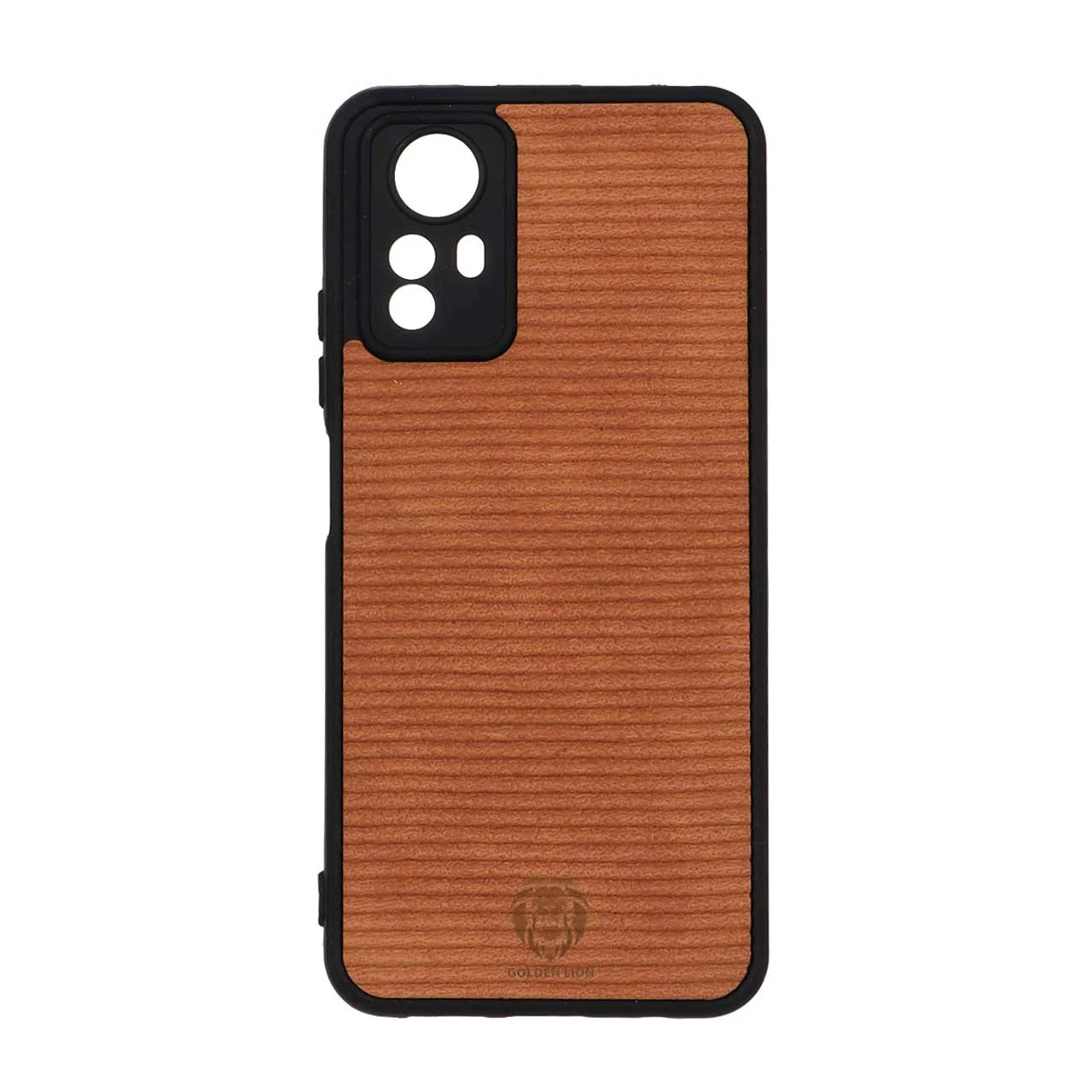 قاب Golden Lion شیاردار Xiaomi Redmi Note 12S - کاراملی