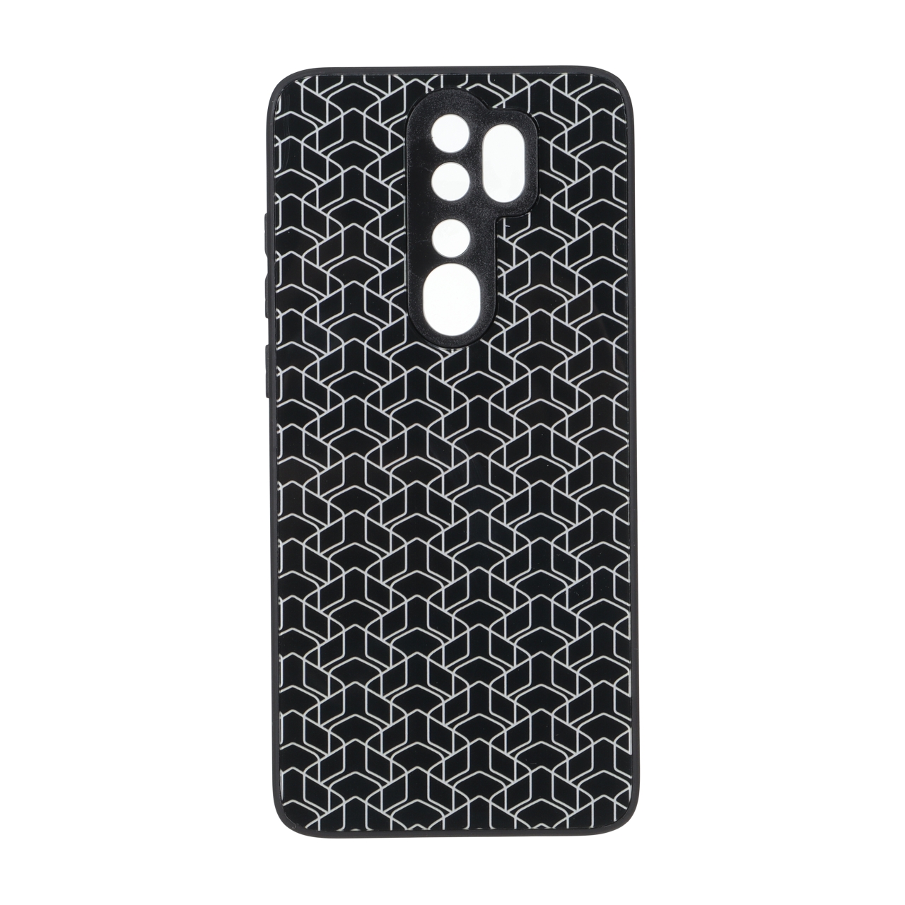 قاب روبیک پشت براق محافظ لنزدار Xiaomi Redmi Note 8 Pro - مشکی
