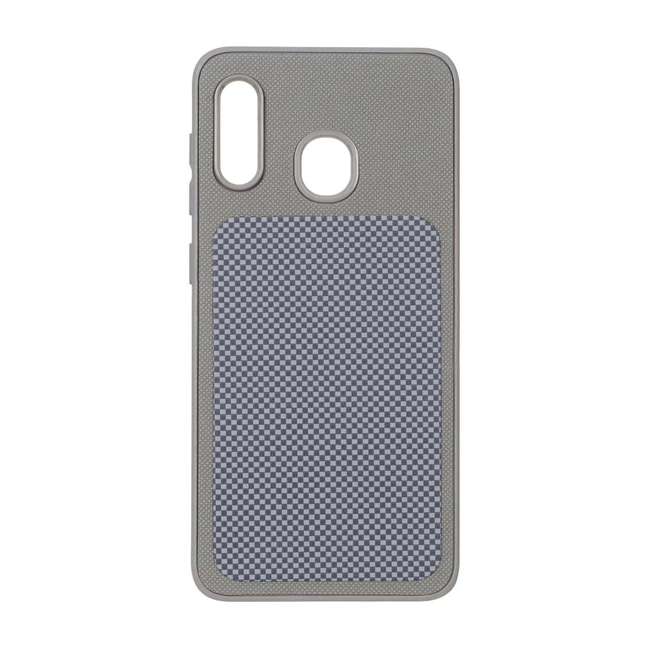 قاب سوزنی مستطیل شطرنجی Samsung Galaxy A30 / A20 - خاکستری