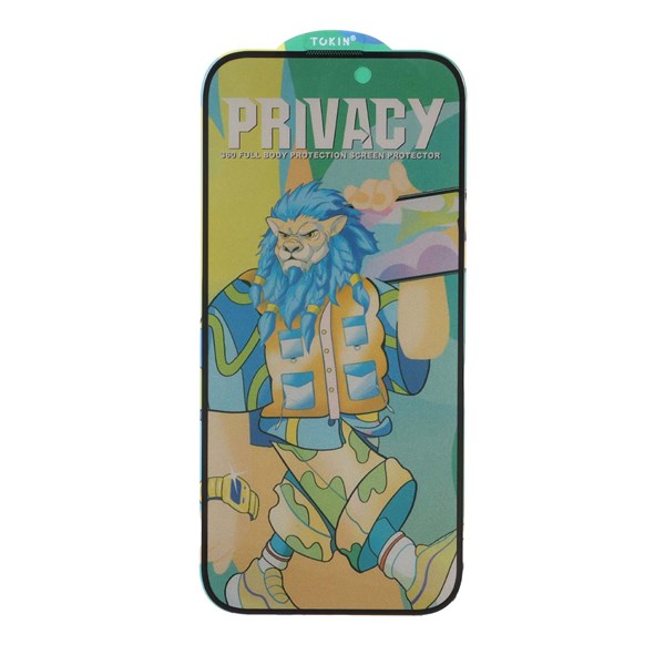 محافظ صفحه نمایش شیشه ای Tokin Privacy مدل Apple iPhone 17 / iPhone 16 Pro