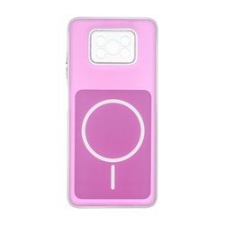قاب مستطیلی مات طرح مگ سیف لنز شفاف Xiaomi Poco X3 / Poco X3 Pro / Poco X3 NFC - سرخابی