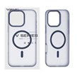 قاب اورجینال VAWI سیلیکونی پاستیلی MagSafe مدل Apple iPhone 16 Pro Max - سرمه ای (پک دار)