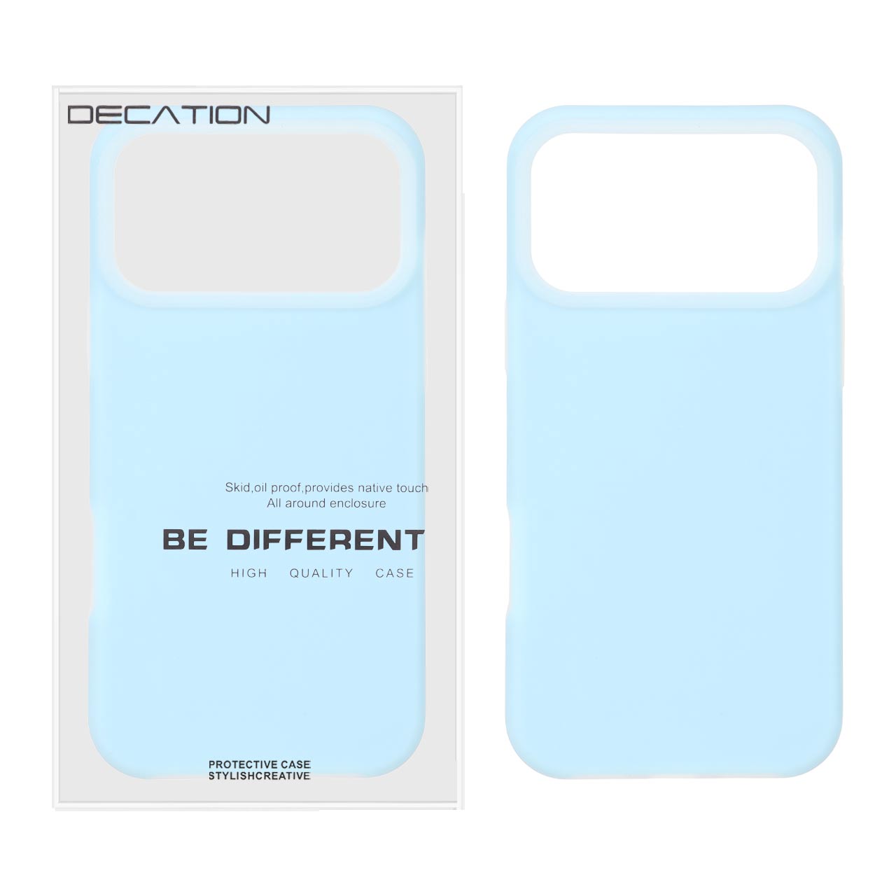 قاب Decation سیلیکونی پاستیلی Apple iPhone 17 Pro Max - آبی (پک دار)