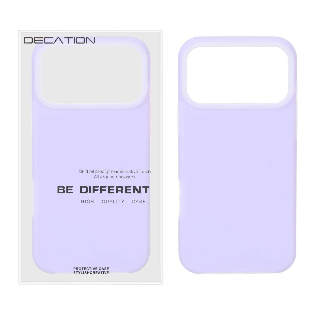 قاب Decation سیلیکونی پاستیلی Apple iPhone 17 Pro Max - یاسی (پک دار)