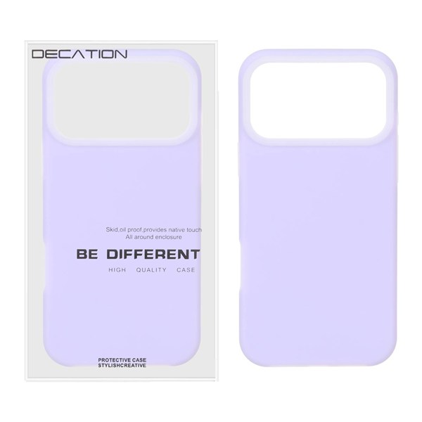 قاب Decation سیلیکونی پاستیلی Apple iPhone 17 Pro Max - یاسی (پک دار)