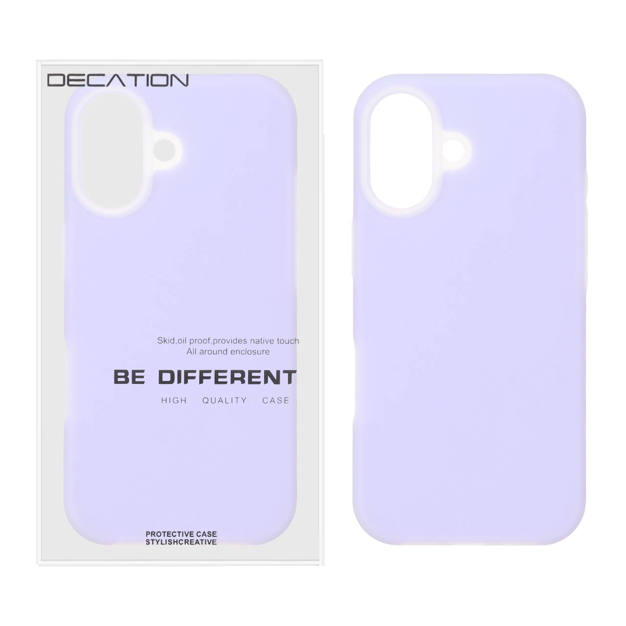 قاب Decation سیلیکونی پاستیلی Apple iPhone 17 - یاسی (پک دار)