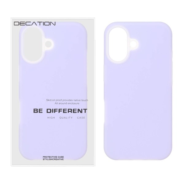 قاب Decation سیلیکونی پاستیلی Apple iPhone 17 - یاسی (پک دار)