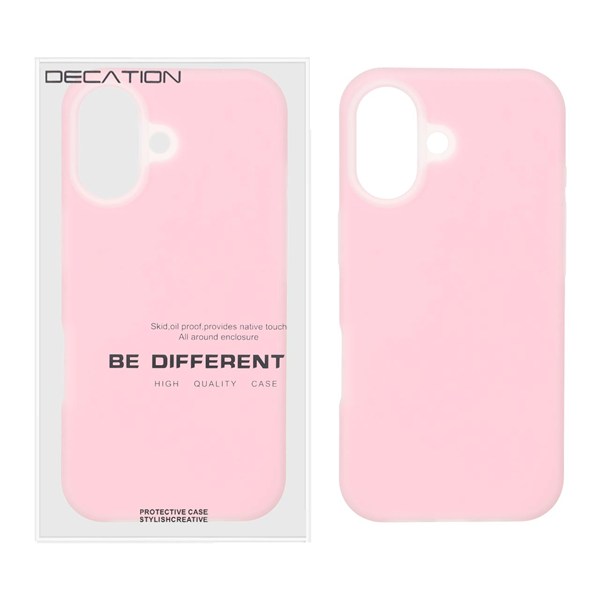 قاب Decation سیلیکونی پاستیلی Apple iPhone 17 - صورتی روشن (پک دار)