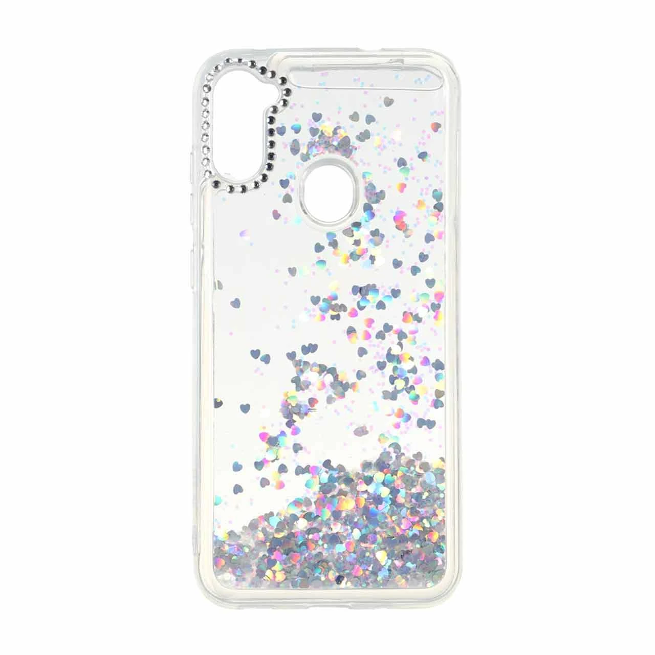 قاب آکواریومی اکلیلی دور ژله ای نگین دار Samsung Galaxy A11 / M11 - طرح 26