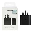 شارژر دیواری سه پین PD و فست تک پورت SAMSUNG مدلEP-T4511 45W - مشکی (گارانتی شش ماهه شرکتی)
