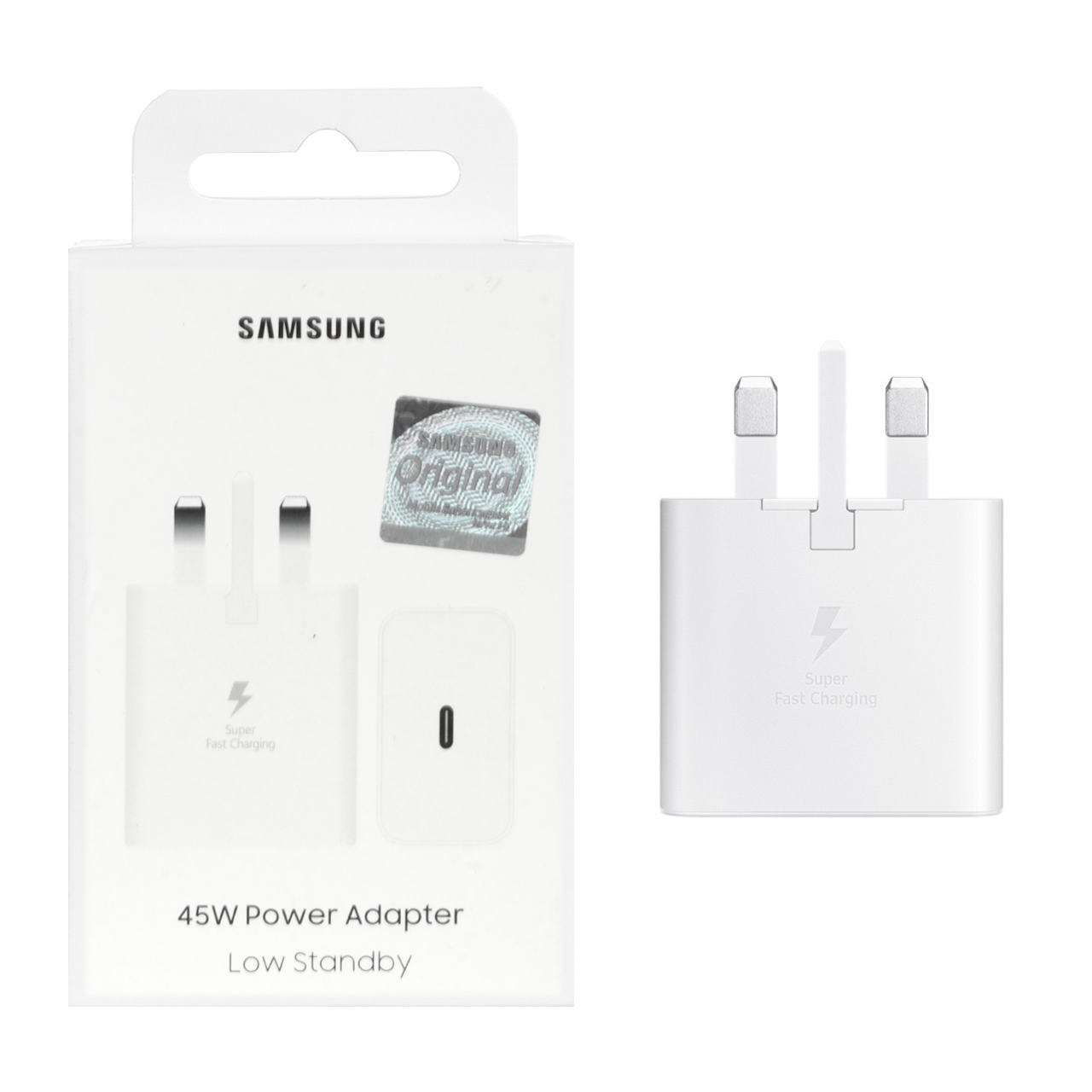 شارژر دیواری سه پین PD و فست تک پورت SAMSUNG مدلEP-T4511 45W - سفید (گارانتی شش ماهه شرکتی)