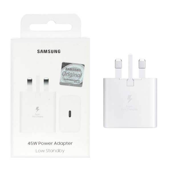 شارژر دیواری سه پین PD و فست تک پورت SAMSUNG مدلEP-T4511 45W - سفید (گارانتی شش ماهه شرکتی)