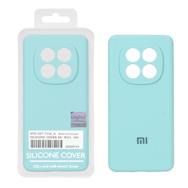 قاب سیلیکونی پاک کنی اورجینال Master Quality مدل Xiaomi Redmi Note 15 - سبزآبی (پک دار)