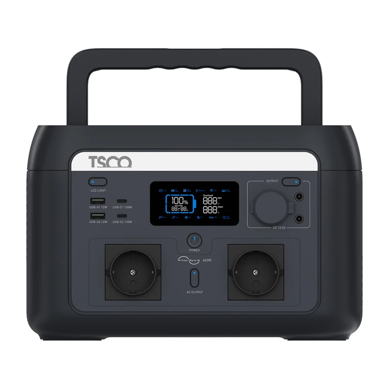 پاور استیشن TSCO 160000mAh مدل TST 601 600W - مشکی