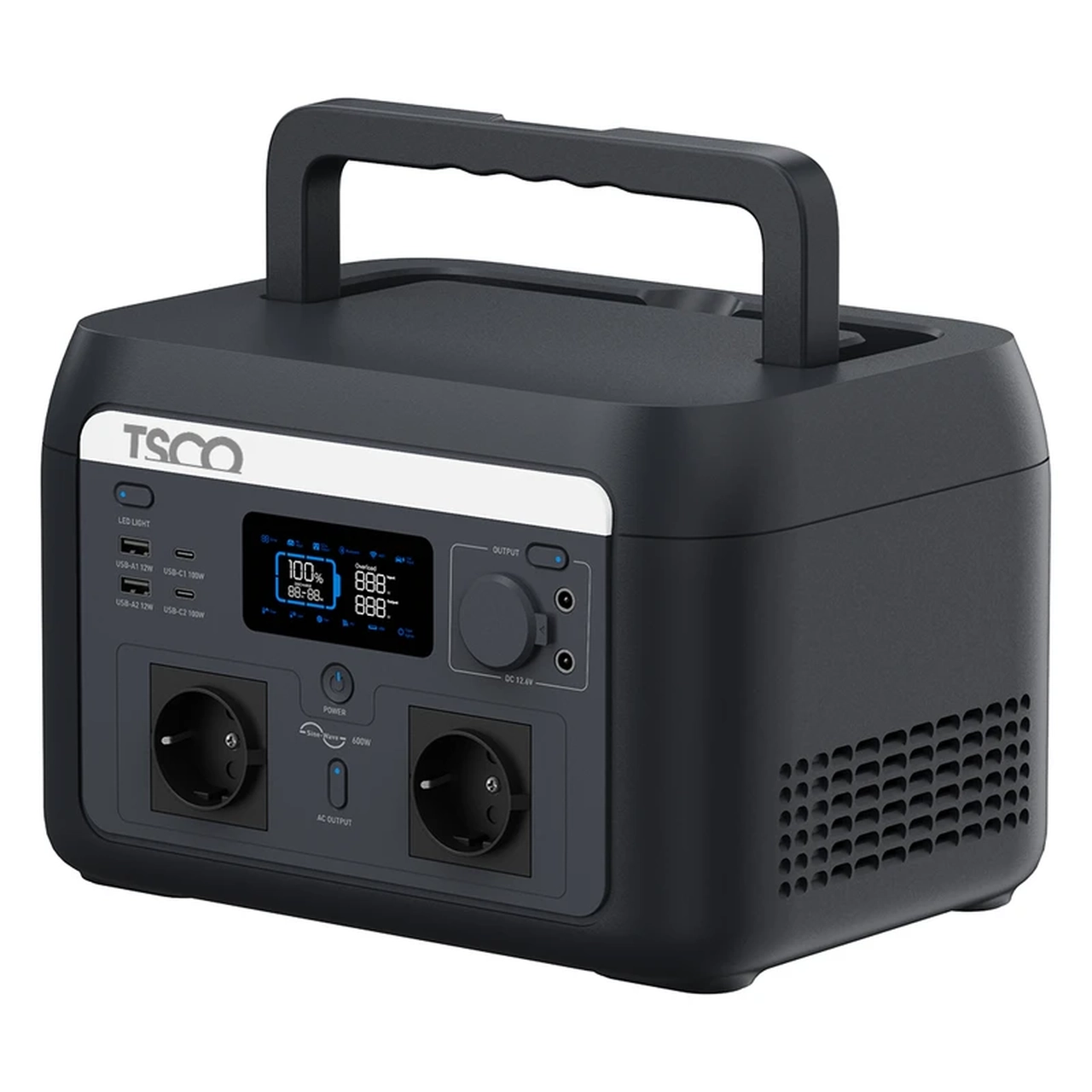 پاور استیشن TSCO 160000mAh مدل TST 601 600W - مشکی