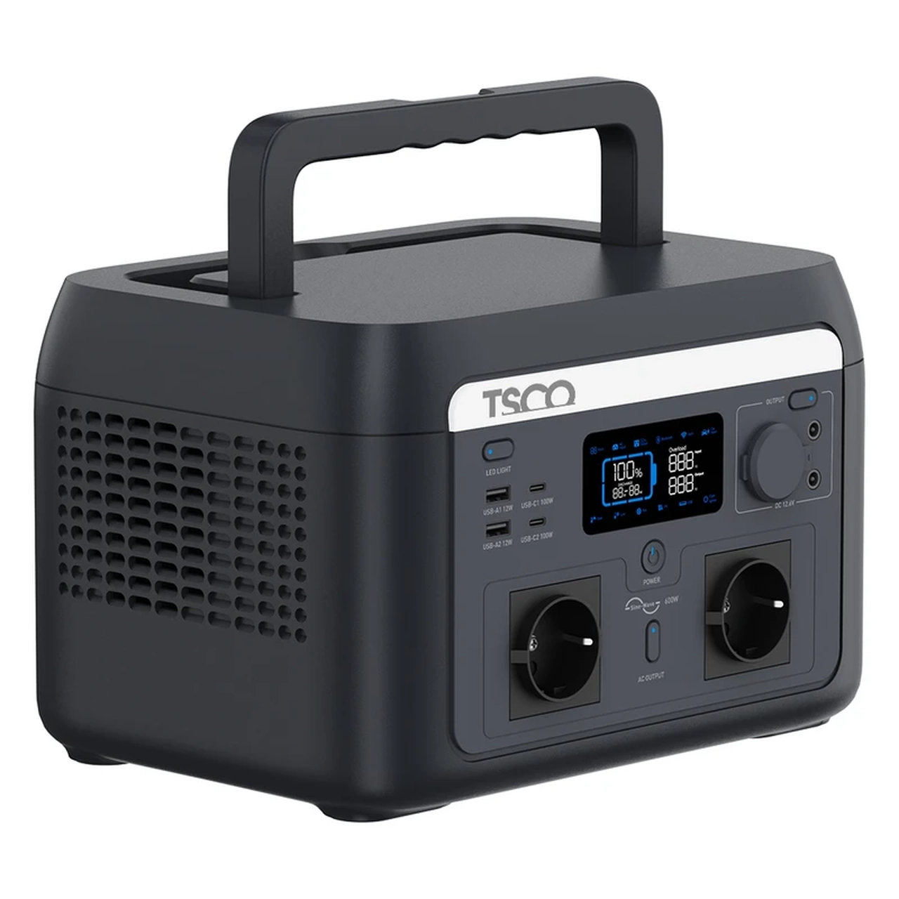 پاور استیشن TSCO 160000mAh مدل TST 601 600W - مشکی