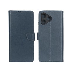 کیف چرمی موبایل مگنتی محافظ لنزدار KRF مدل Realme C53 / C51 / Note 50 - سرمه ای