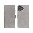 کیف چرمی موبایل مگنتی محافظ لنزدار KRF مدل Realme C53 / C51 / Note 50 - طوسی