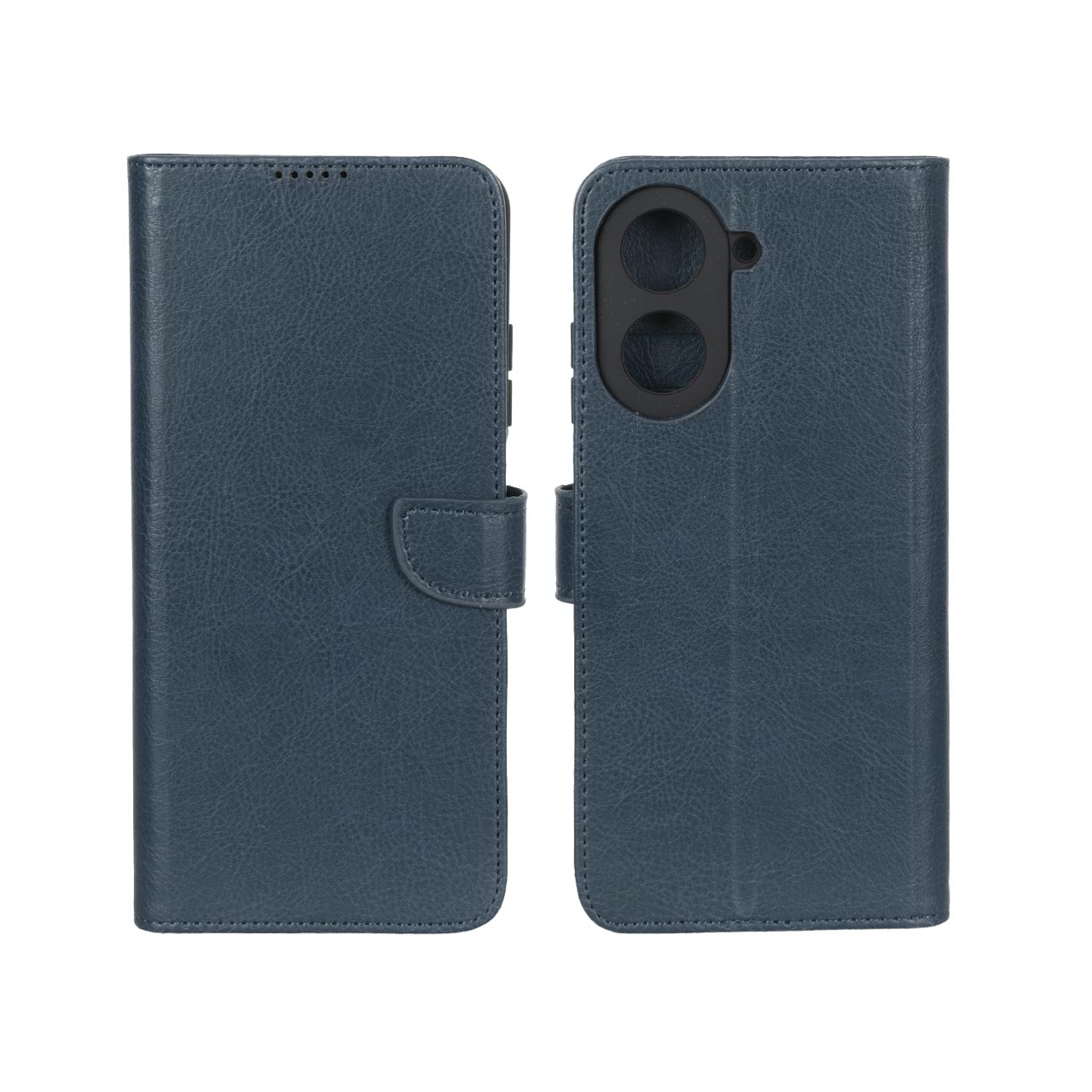 کیف چرمی موبایل مگنتی محافظ لنزدار KRF مدل Xiaomi Redmi A5 / Poco C71 - سرمه ای