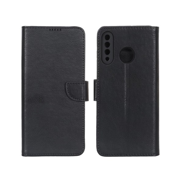 کیف چرمی موبایل مگنتی محافظ لنزدار KRF مدل Huawei P30 Lite - مشکی