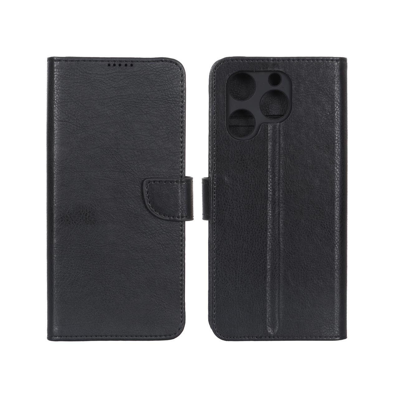 کیف چرمی موبایل مگنتی محافظ لنزدار KRF مدل Realme C61 - مشکی