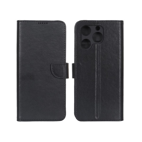 کیف چرمی موبایل مگنتی محافظ لنزدار KRF مدل Realme C61 - مشکی