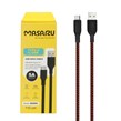 کابل شارژ 1.1 متری فست Masaru Type-C مدل M309C - مشکی قرمز - SMO