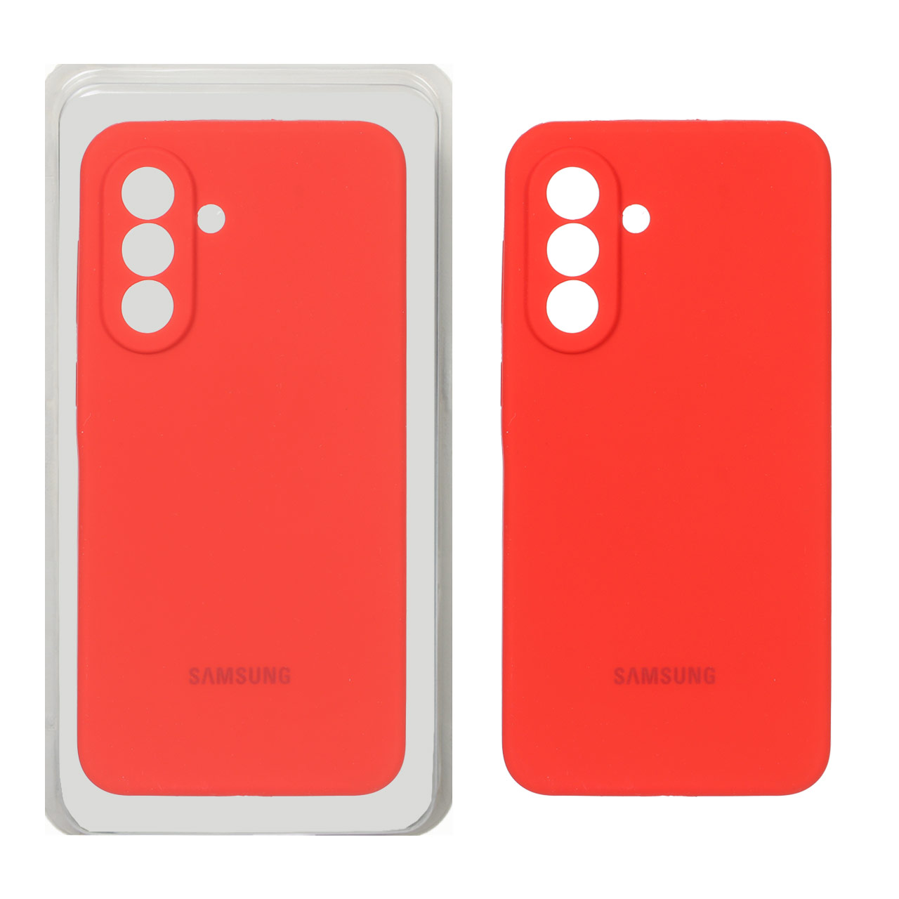 قاب سیلیکونی پاک کنی محافظ لنزدار اورجینال Samsung Galaxy A37 - قرمز (پک اصلی)