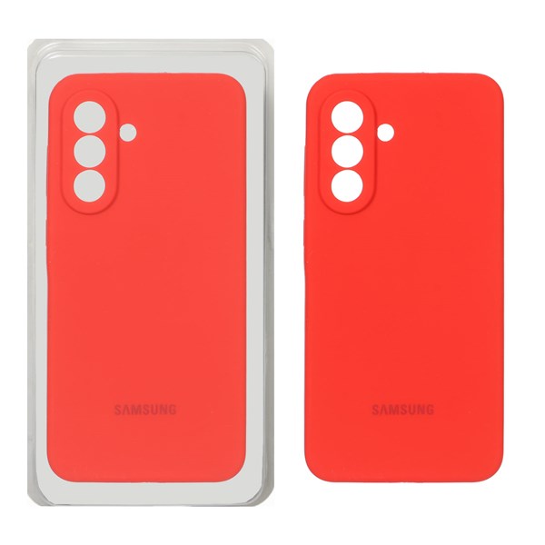 قاب سیلیکونی پاک کنی محافظ لنزدار اورجینال Samsung Galaxy A37 - قرمز (پک اصلی)
