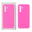 قاب سیلیکونی پاک کنی محافظ لنزدار اورجینال Samsung Galaxy A37 - صورتی فانتزی (پک اصلی)