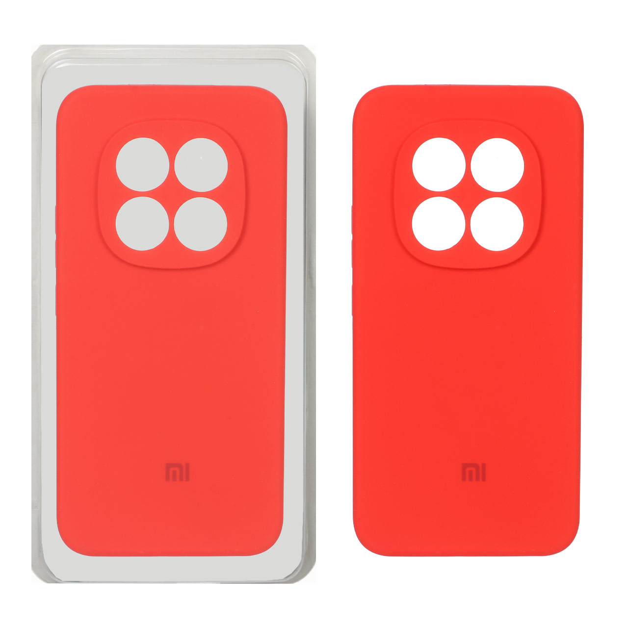 قاب سیلیکونی پاک کنی محافظ لنزدار اورجینال Xiaomi Redmi Note 15 Pro Plus - قرمز (پک اصلی)