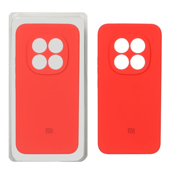 قاب سیلیکونی پاک کنی محافظ لنزدار اورجینال Xiaomi Redmi Note 15 Pro Plus - قرمز (پک اصلی)