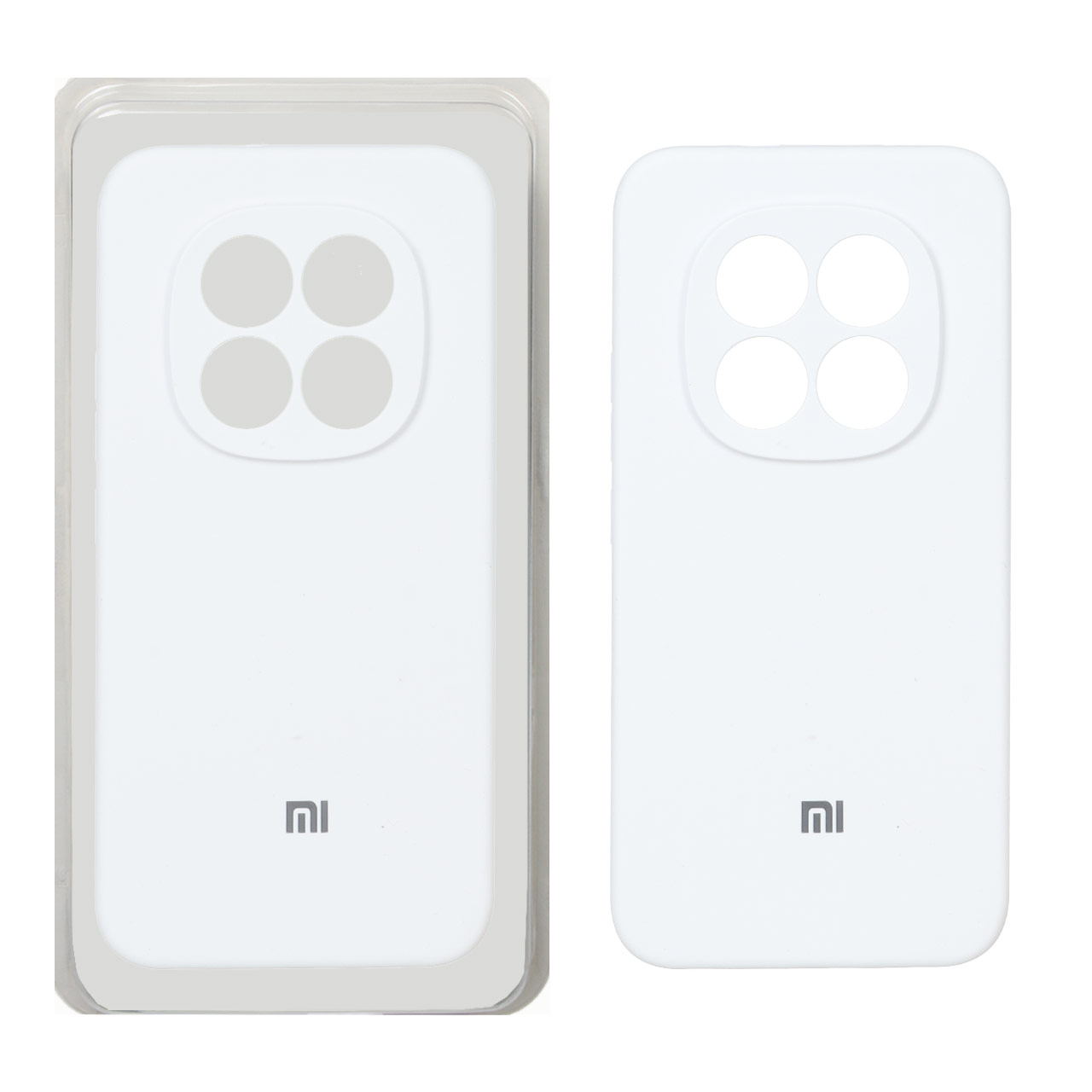 قاب سیلیکونی پاک کنی محافظ لنزدار اورجینال Xiaomi Redmi Note 15 Pro Plus - سفید (پک اصلی)