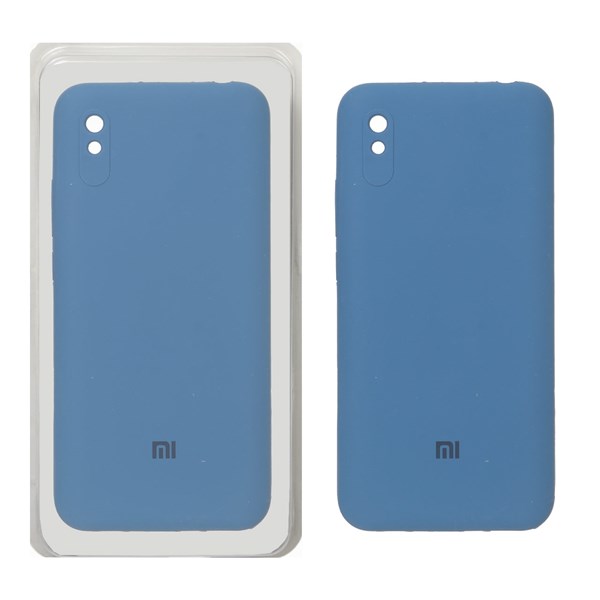 قاب سیلیکونی پاک کنی محافظ لنزدار اورجینال Xiaomi Redmi 9A / Redmi 9A Sport / Redmi 9AT - آبی تیره (پک اصلی)