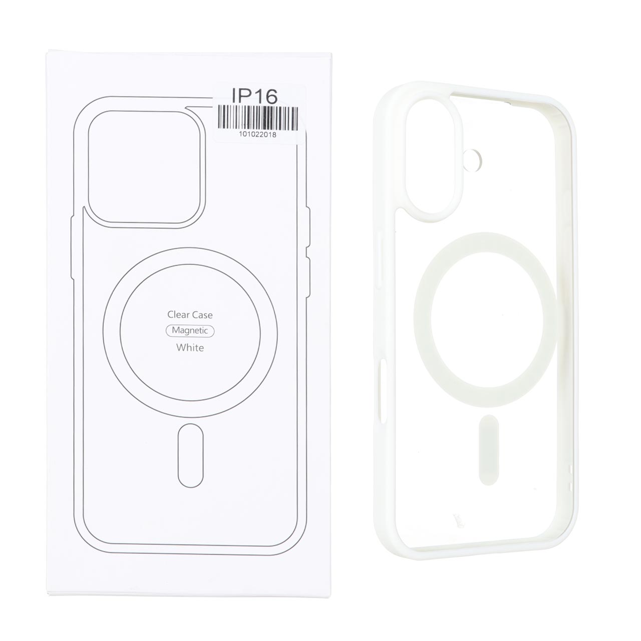 قاب شفاف Apple iPhone 16 با قابلیت شارژ MagSafe - سفید (پک دار)