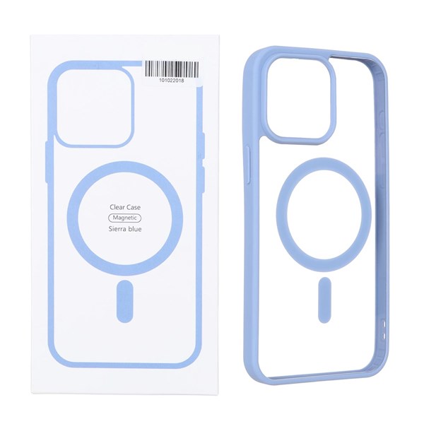 قاب شفاف Apple iPhone 15 Pro Max با قابلیت شارژ MagSafe - آبی (پک دار)