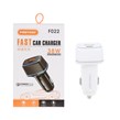 شارژر فندکی فست و PD دو پورت FIRSTYOU مدل F022 38W - سفید