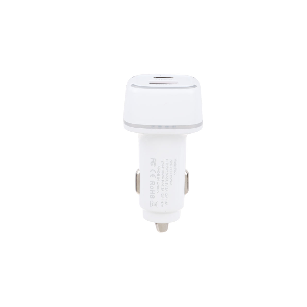 شارژر فندکی فست و PD دو پورت FIRSTYOU مدل F022 38W - سفید