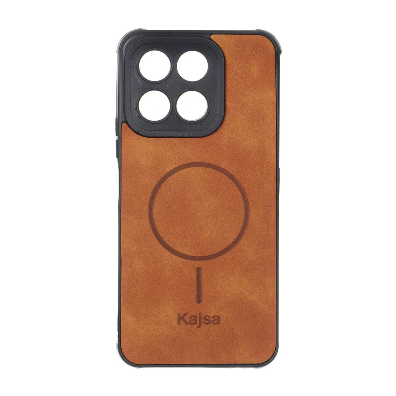 قاب جیر Kajsa طرح مگ سیف MNC مدل Honor X5b / X5b Plus - قهوه ای روشن
