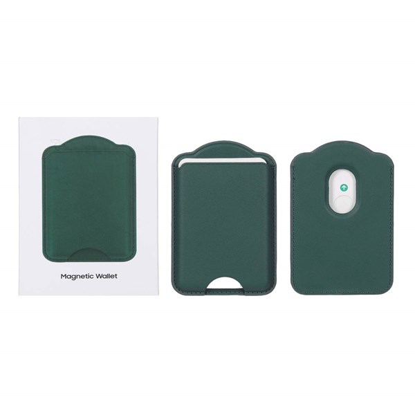جاکارتی چرمی Magsafe اپل Magnetic Wallet - سبز (پک دار)