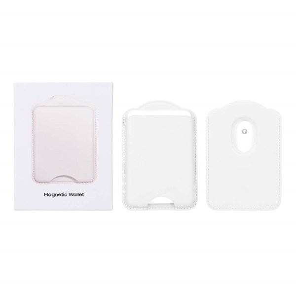 جاکارتی چرمی Magsafe اپل Magnetic Wallet - سفید (پک دار)