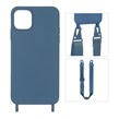 قاب CrossBody با بند لندیار Apple iPhone 11 Pro Max - آبی تیره