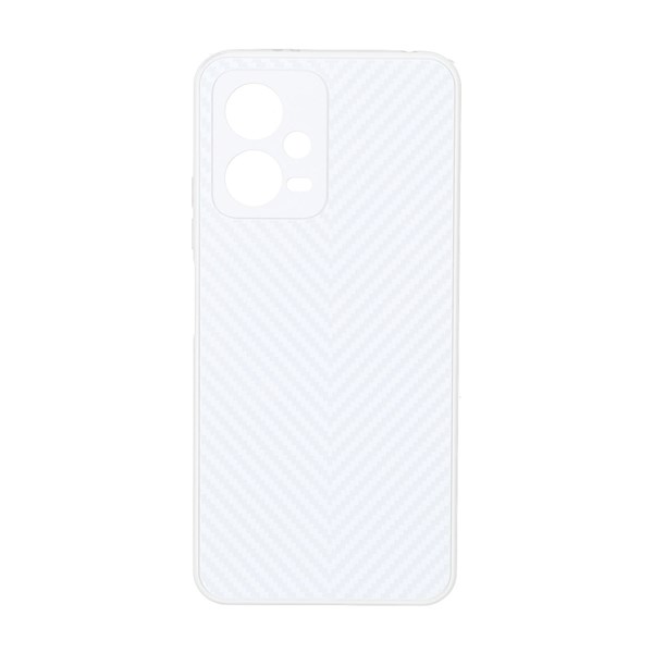 قاب طرح کربن PVD مدل Xiaomi Redmi Note 12 5G / Poco X5 5G - سفید