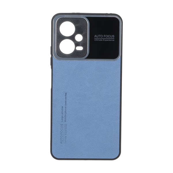 قاب Auto Focus طرح چرم Xiaomi Redmi Note 12 5G / Poco X5 5G - آبی