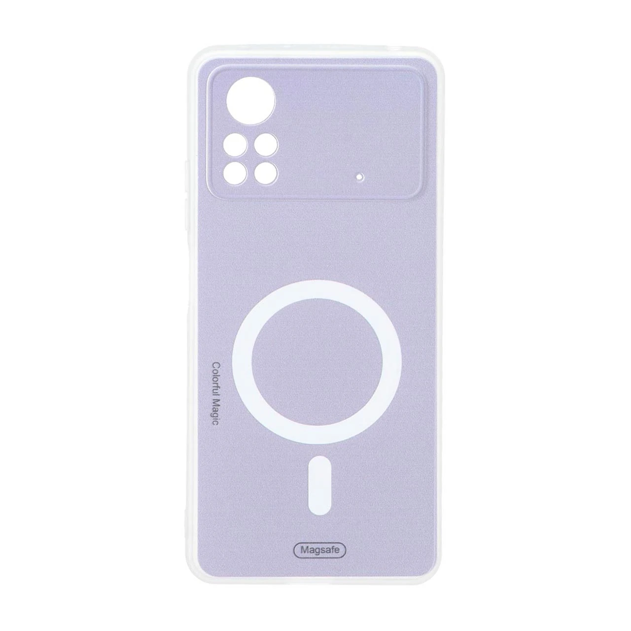 قاب Colorful Magic طرح مگ سیف محافظ لنزدار Xiaomi Poco X4 Pro - بنفش