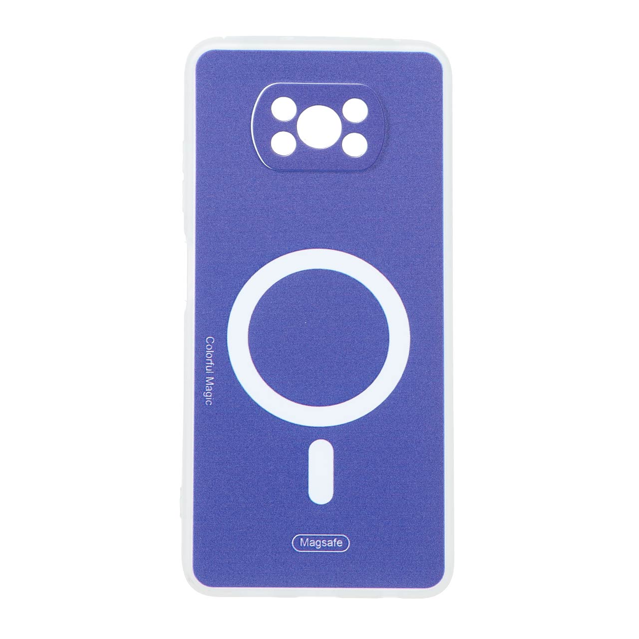 قاب Colorful Magic طرح مگ سیف محافظ لنزدار Xiaomi Poco X3 / Poco X3 Pro / Poco X3 NFC - آبی کاربنی