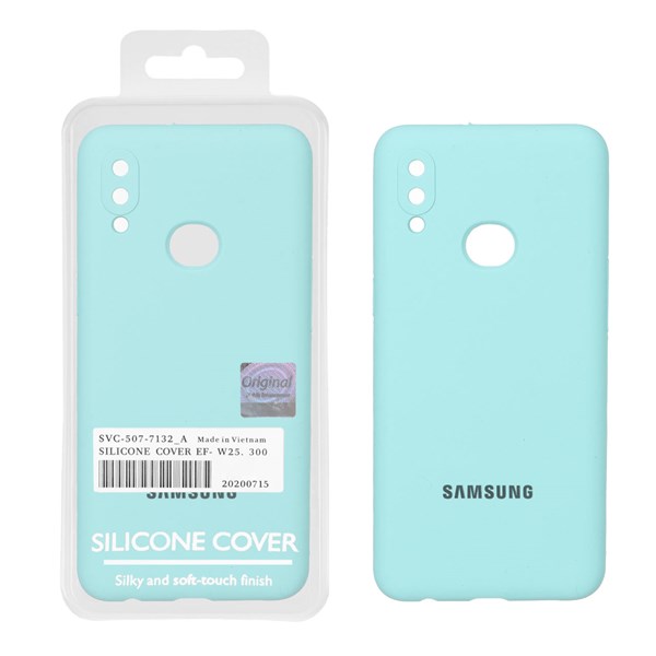 قاب سیلیکونی پاک کنی اورجینال Master Quality مدل Samsung Galaxy A10s - سبزآبی (پک دار)